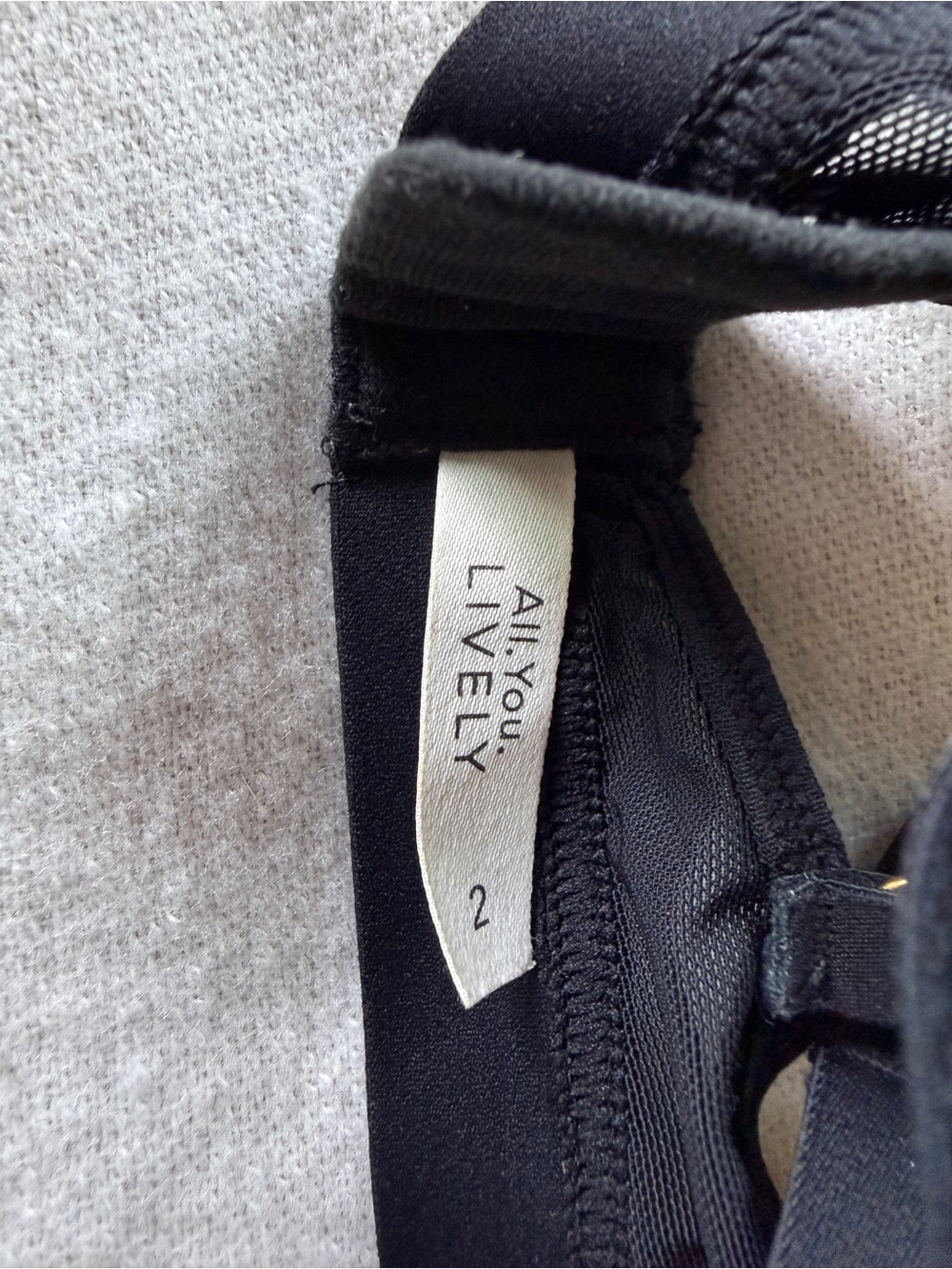 All.You. LIVELY Black Busty Mesh Trim Wireless Bralette Bra Size 2. 34D - Picture 5 of 5